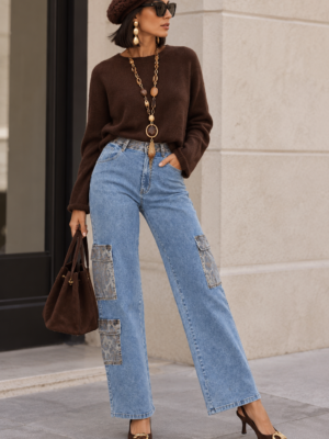 JEANS CARGO LEOPARDO